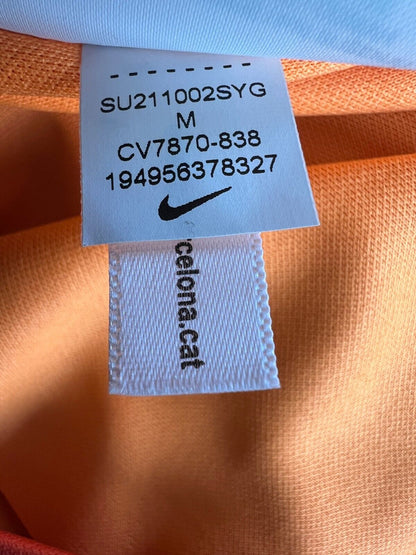 FC Barcelona Jersey 21/22 Goalkeeper Soccer Shirt CV7870-838 Nike Mens Size M