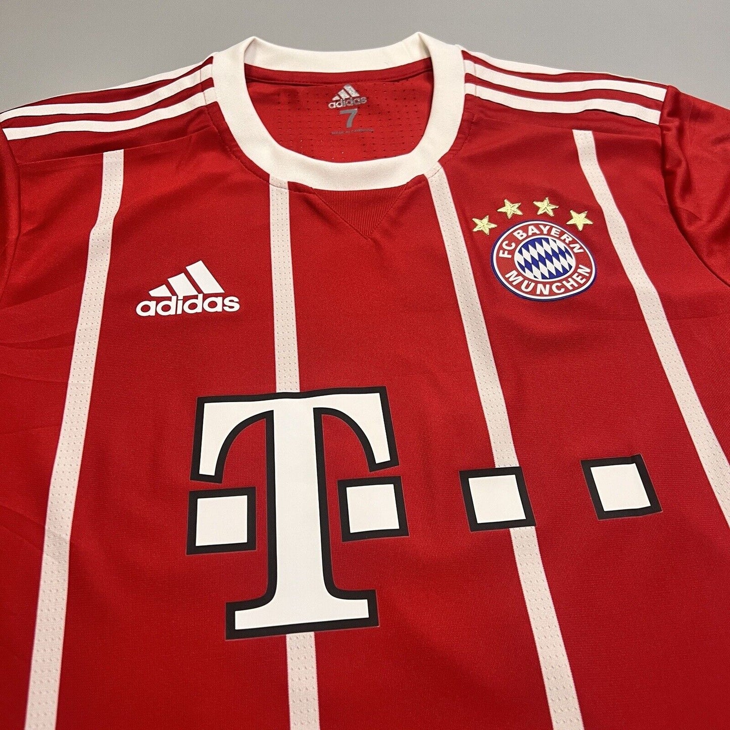 Bayern Munich Jersey 2017/18 Home Match Worn Mens Size 7 Football Shirt Adidas