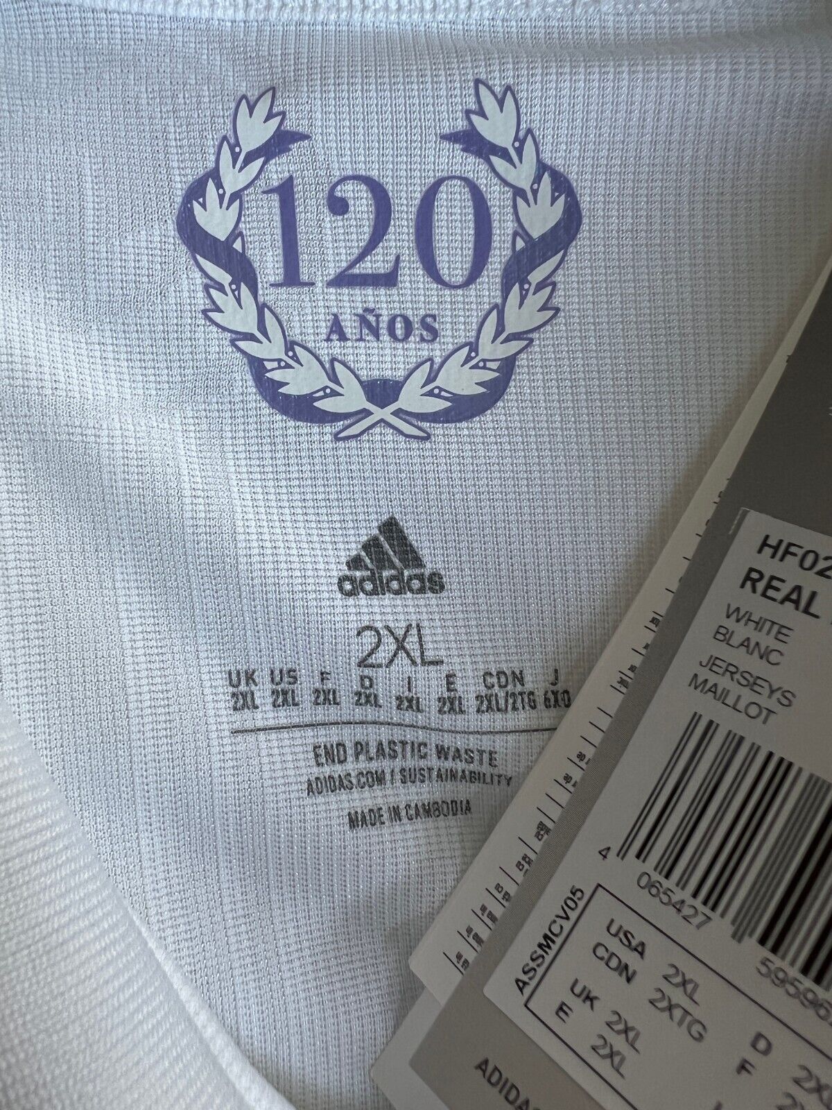 Real Madrid Jersey 22/23 Home Authentic Soccer Shirt HF0292 Adidas Mens Size XXL