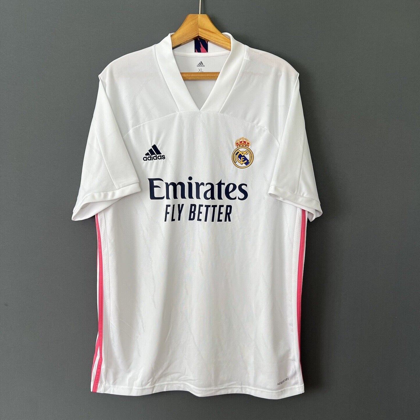 REAL MADRID JERSEY 2020/21 HOME SIZE XL SOCCER FOOTBALL ADIDAS FM4735