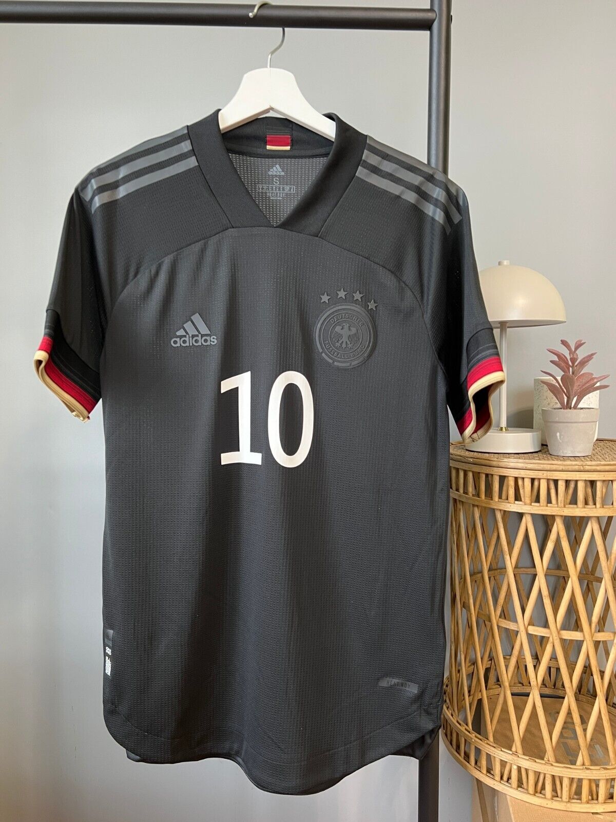 Gnabry Germany Jersey 2020 Away Authentic Soccer Shirt EH6116 Adidas Mens Size S