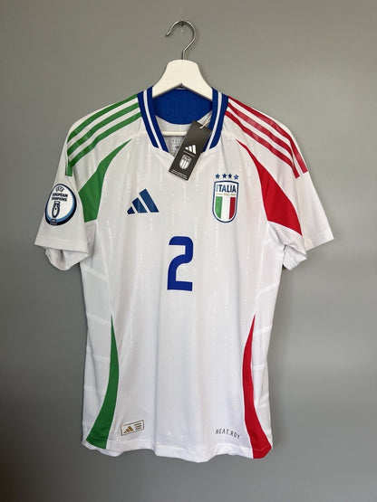 Di Lorenzo Italy Jersey 24 Away Authentic Soccer Shirt Adidas IN0659 Mens Size S