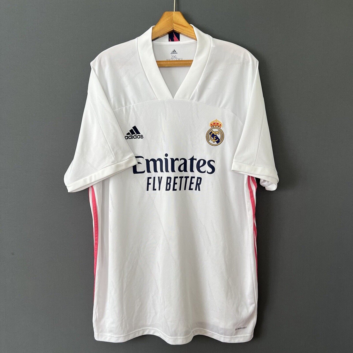 REAL MADRID JERSEY 2020/21 HOME SIZE XXL SOCCER FOOTBALL MAILLOT FM4735 ADIDAS