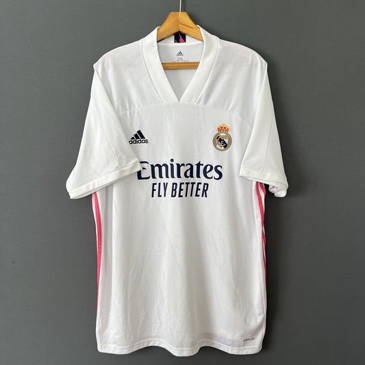 REAL MADRID JERSEY 2020/21 HOME SIZE XXL SOCCER FOOTBALL MAILLOT FM4735 ADIDAS