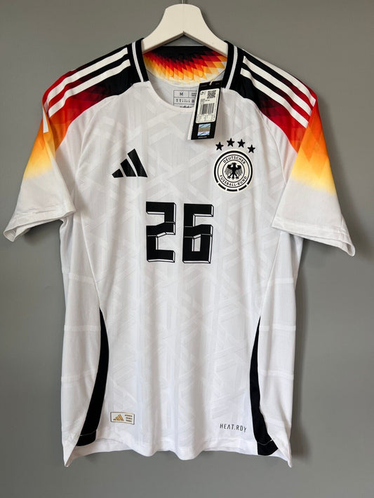 Germany Jersey 2024 Home Authentic Mens Soccer Shirt Adidas IZ1620 Size M