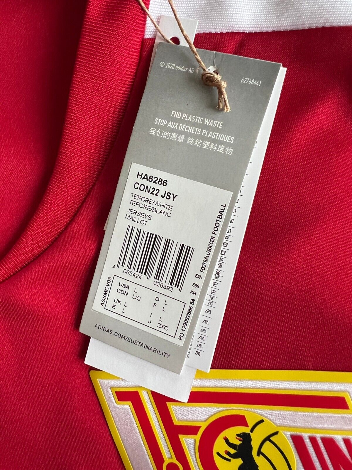1. FC Union Berlin Jersey Training Soccer Football Shirt Adidas Mens Size L