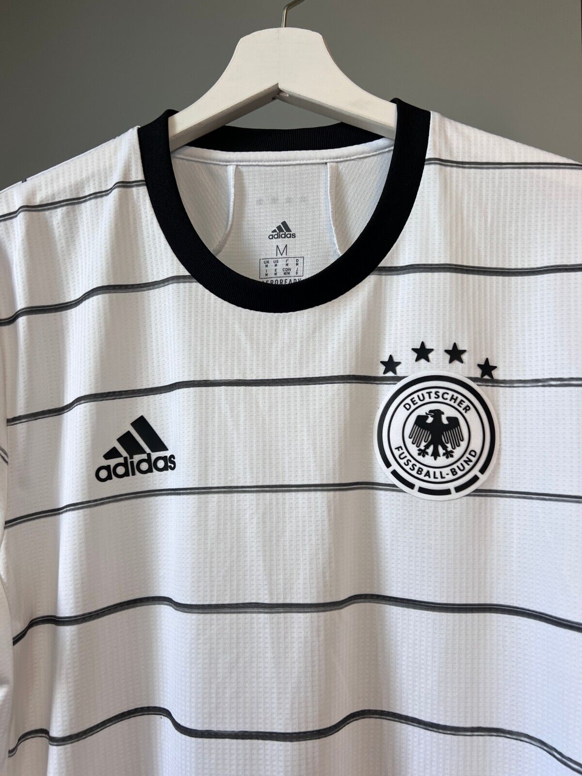 Germany Jersey 2020 Home Authentic Soccer Shirt Adidas EH6104 Mens Size M