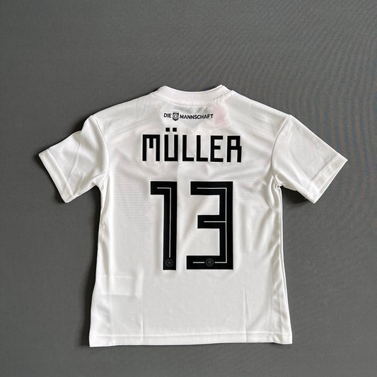 Muller Germany Jersey 2018 2019 Home Football Shirt Trikot Adidas Boys Size XS
