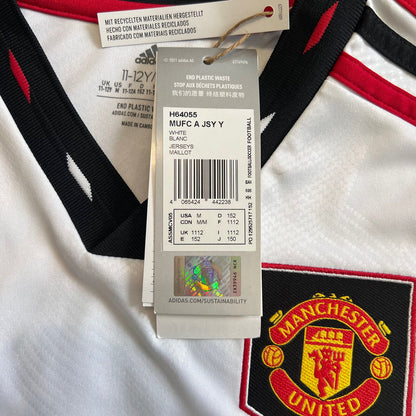 Fernandes Manchester United Jersey 22-23 Away Size M Boys Adidas Football Shirt