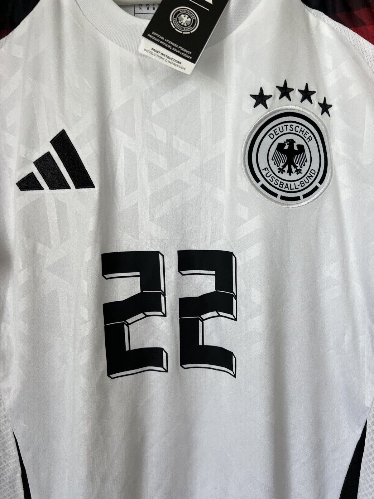 Germany Jersey 2024 Home Soccer Football Adidas IP8139 Mens Size M