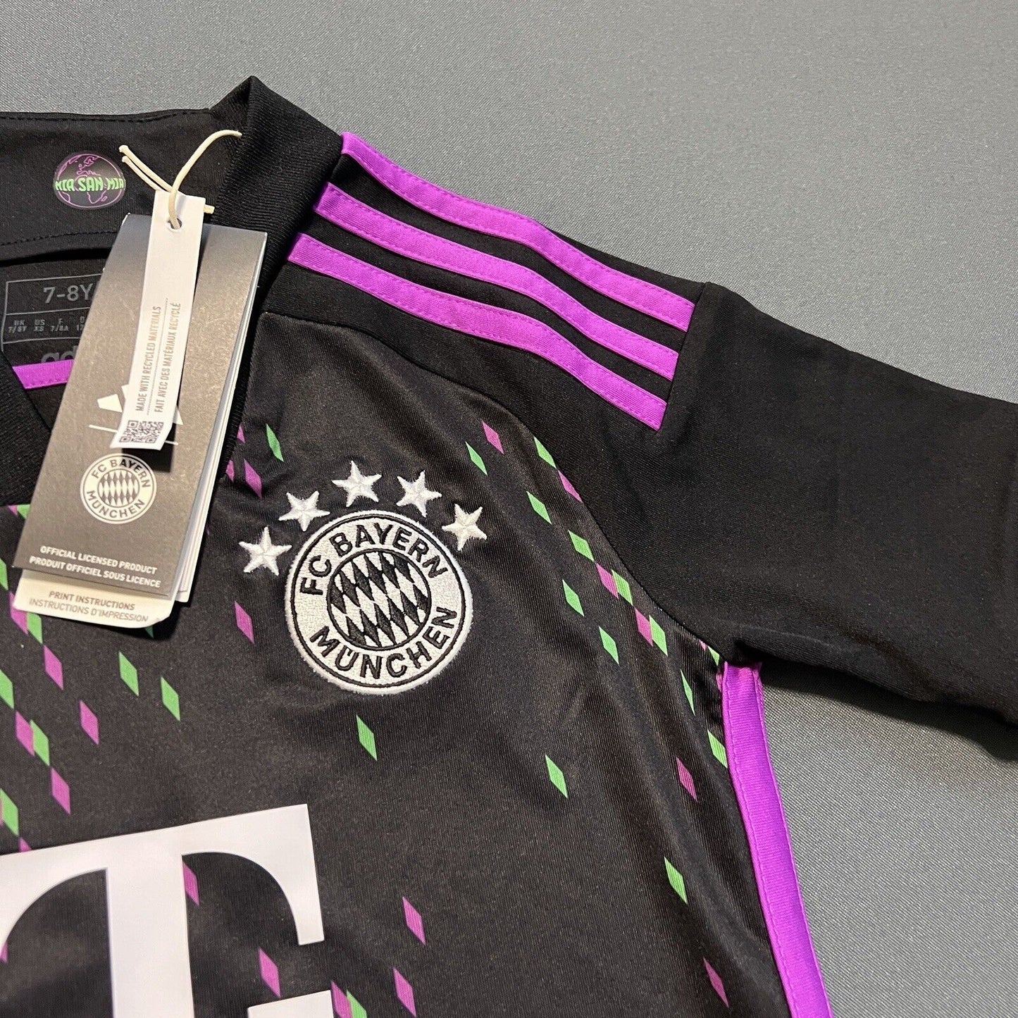 Bayern Munich Jersey 23/24 Away Soccer Shirt IB1493 Adidas Size XS Boys