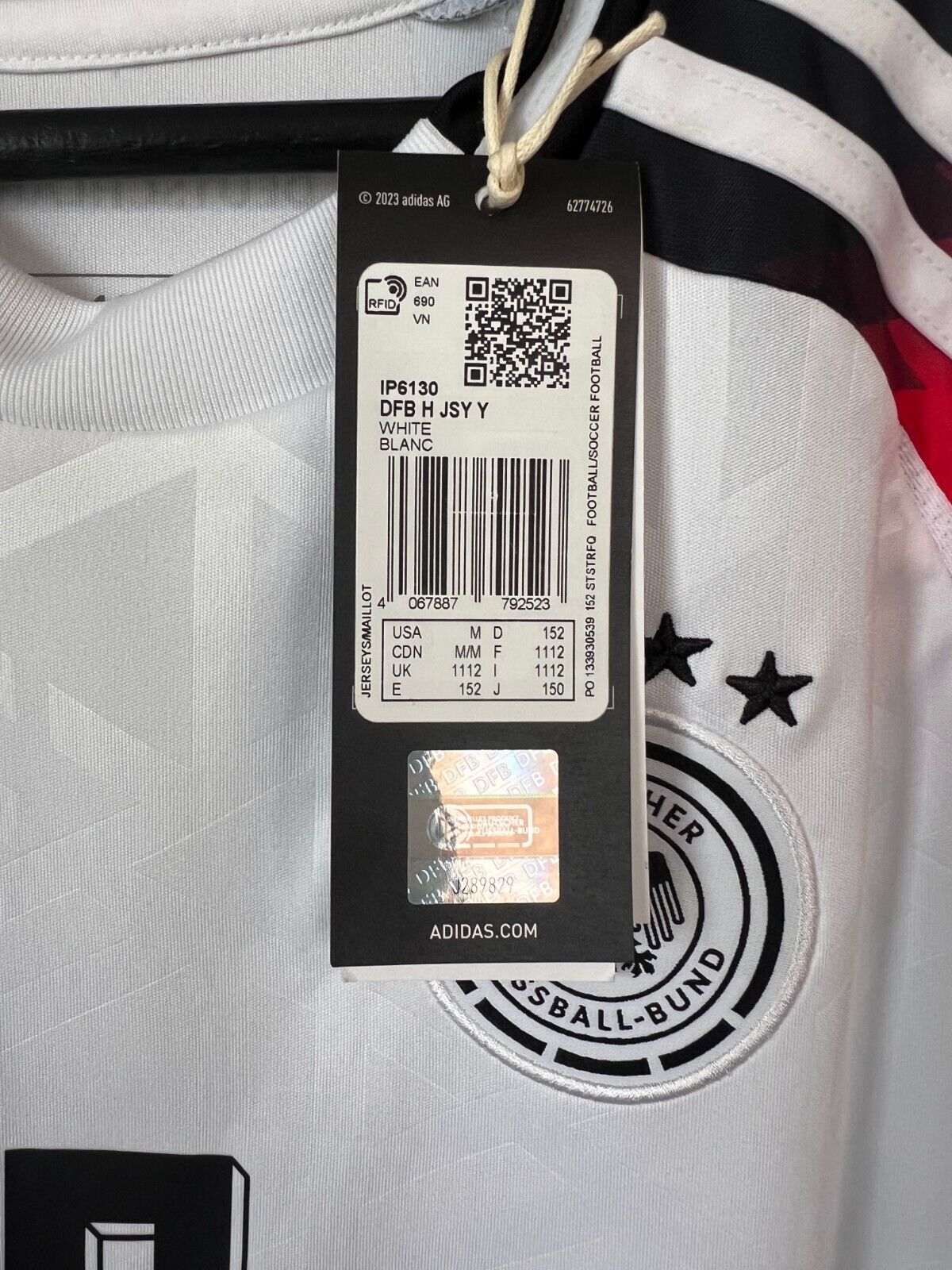 Kroos Germany Jersey 2024 Home Soccer Football Adidas DFB IP6130 Boys Size M
