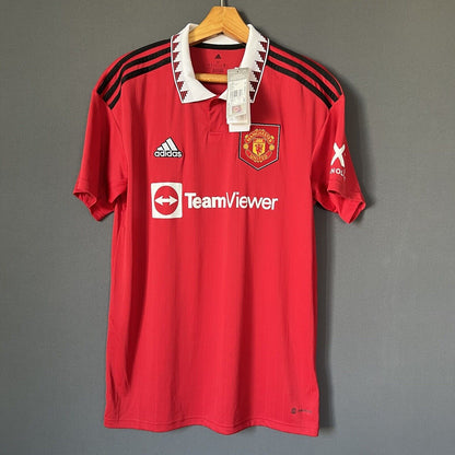 Sancho Manchester United Jersey 2022-2023 Home Mens Adidas Football Shirt Medium