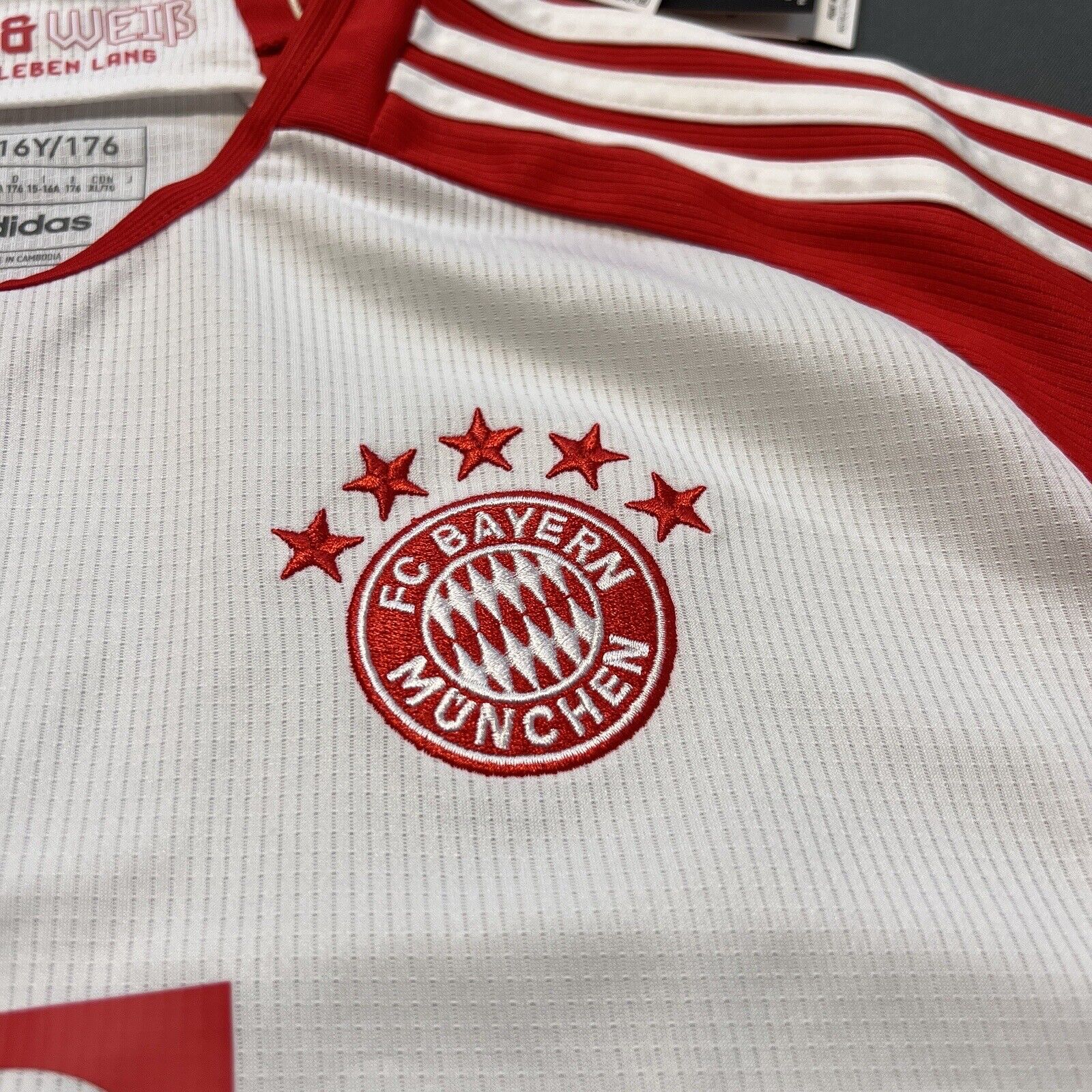 Bayern Munich Jersey 2023/24 Home Soccer Shirt Trikot IB1480 Adidas Boys Size XL