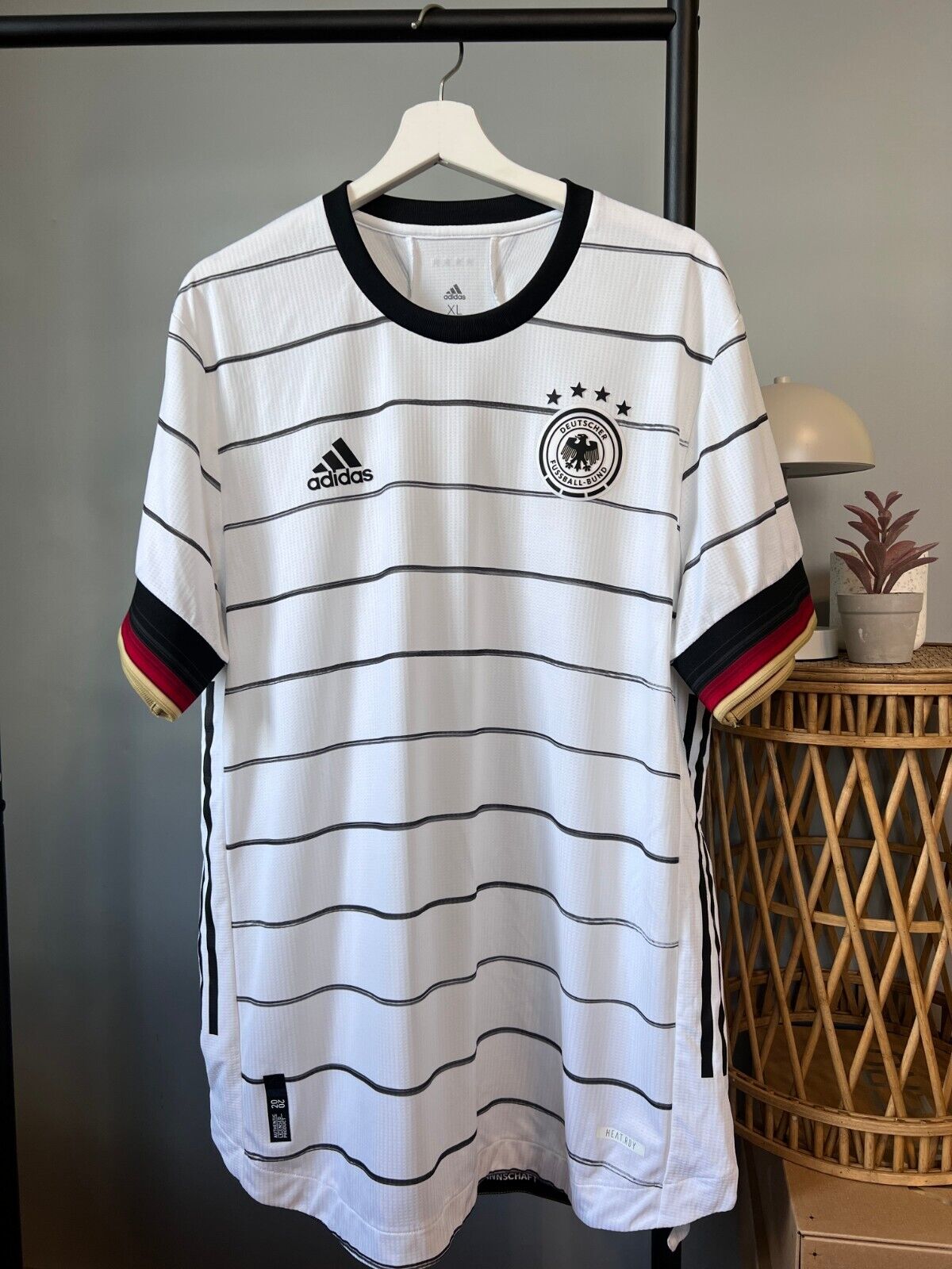 Germany Jersey 2020 Home Authentic Soccer Shirt Adidas EH6104 Mens Size XL