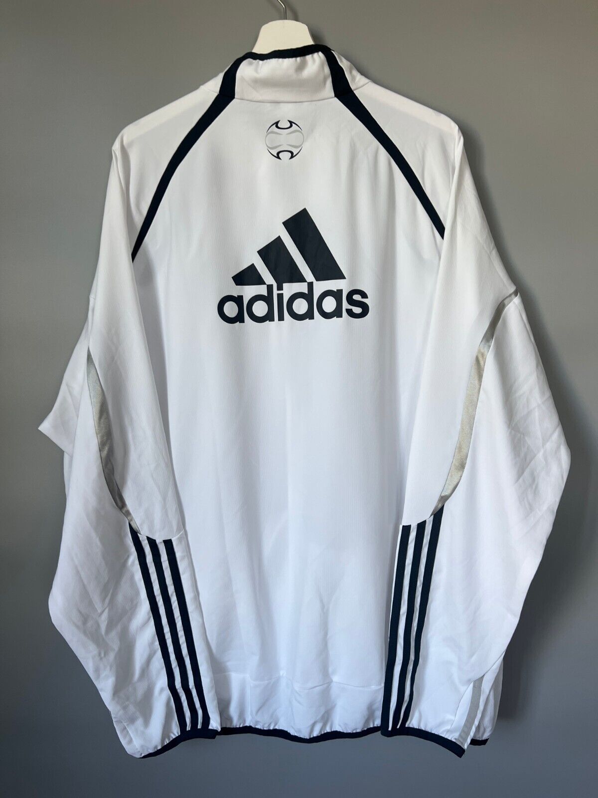 Real Madrid Teamgeist Jacket 2006x2021 White Soccer Adidas HA2537 Mens Size XXL