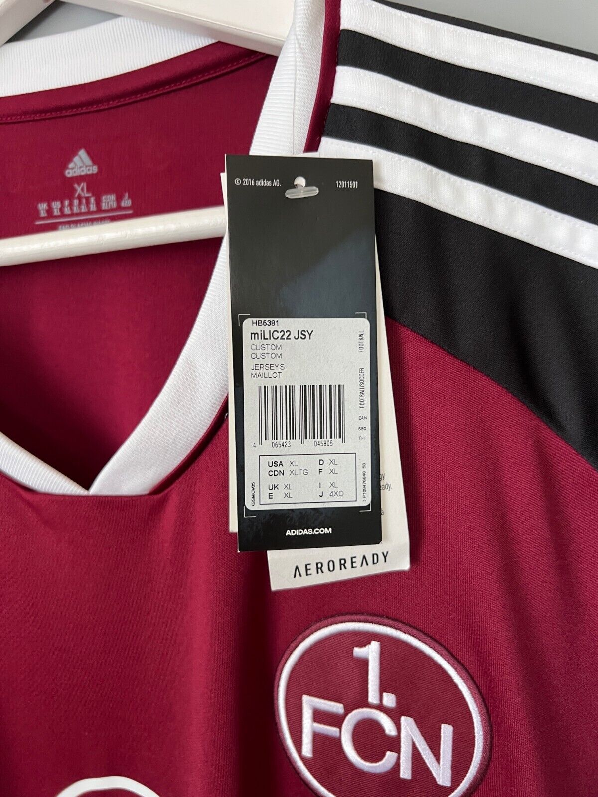 Nurnberg Jersey 22/23 Home Soccer Football Shirt Adidas Mens Size XL