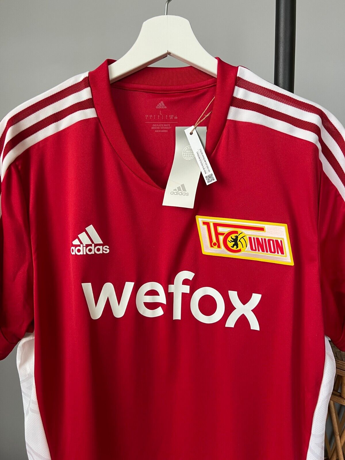 1. FC Union Berlin Jersey Training Soccer Football Shirt Adidas Size L Mens