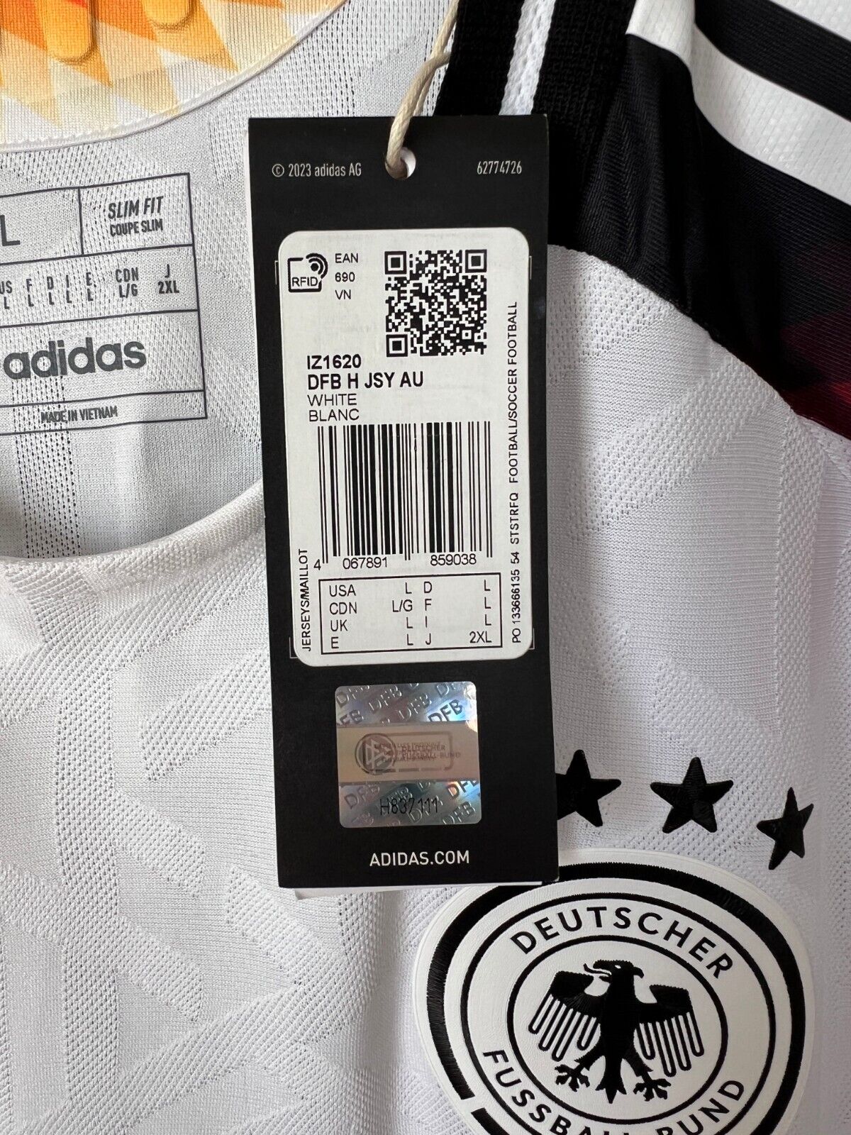 Germany Jersey 2024 Home HEAT.RDY Soccer Shirt Adidas IZ1620 Mens Size L