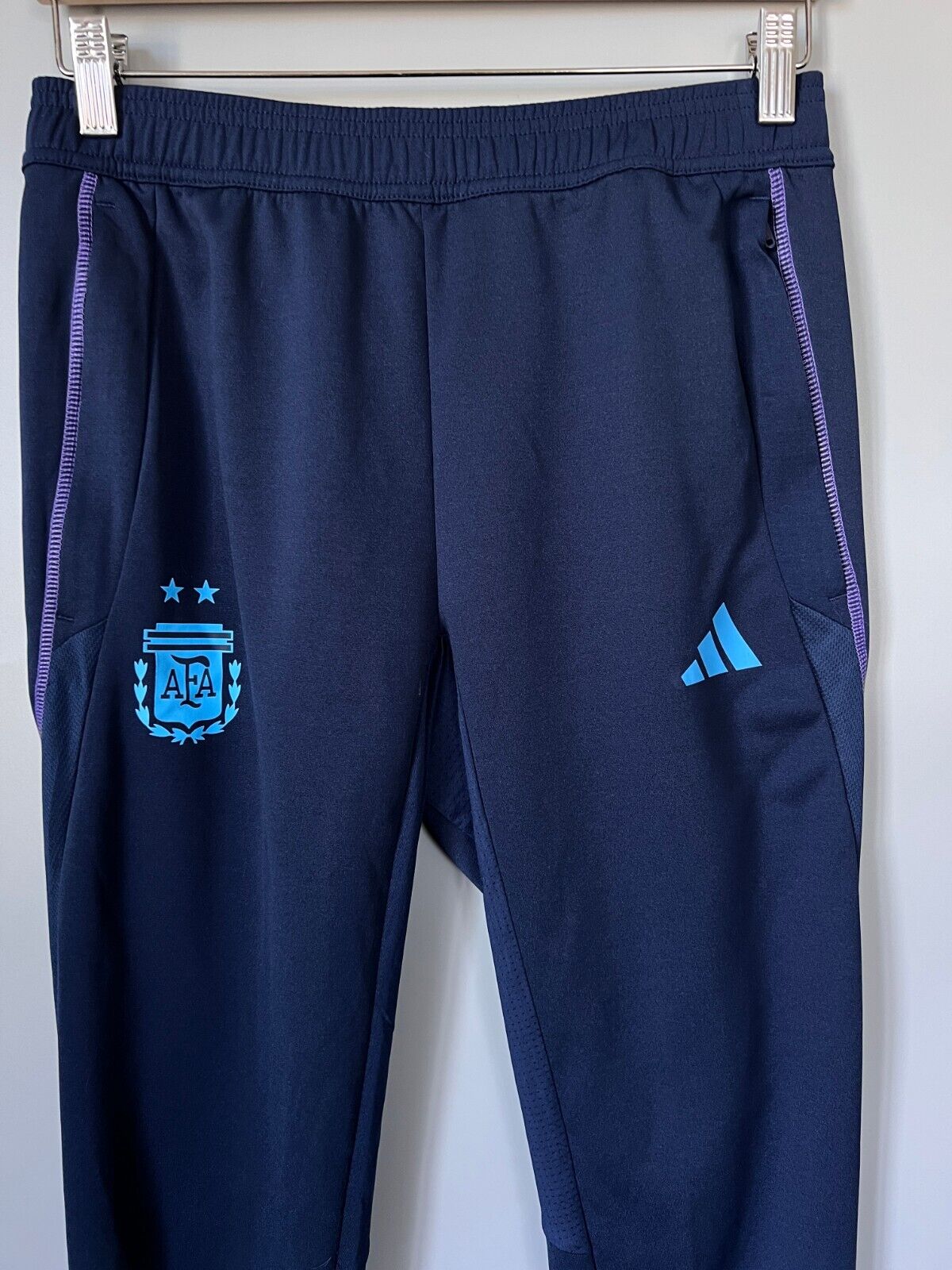 Argentina Tiro 23 Training Pants Blue Football Soccer Adidas HF3914 Mens Size S