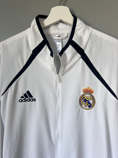 Real Madrid Teamgeist Jacket 2006x2021 White Soccer Adidas HA2537 Mens Size XXL