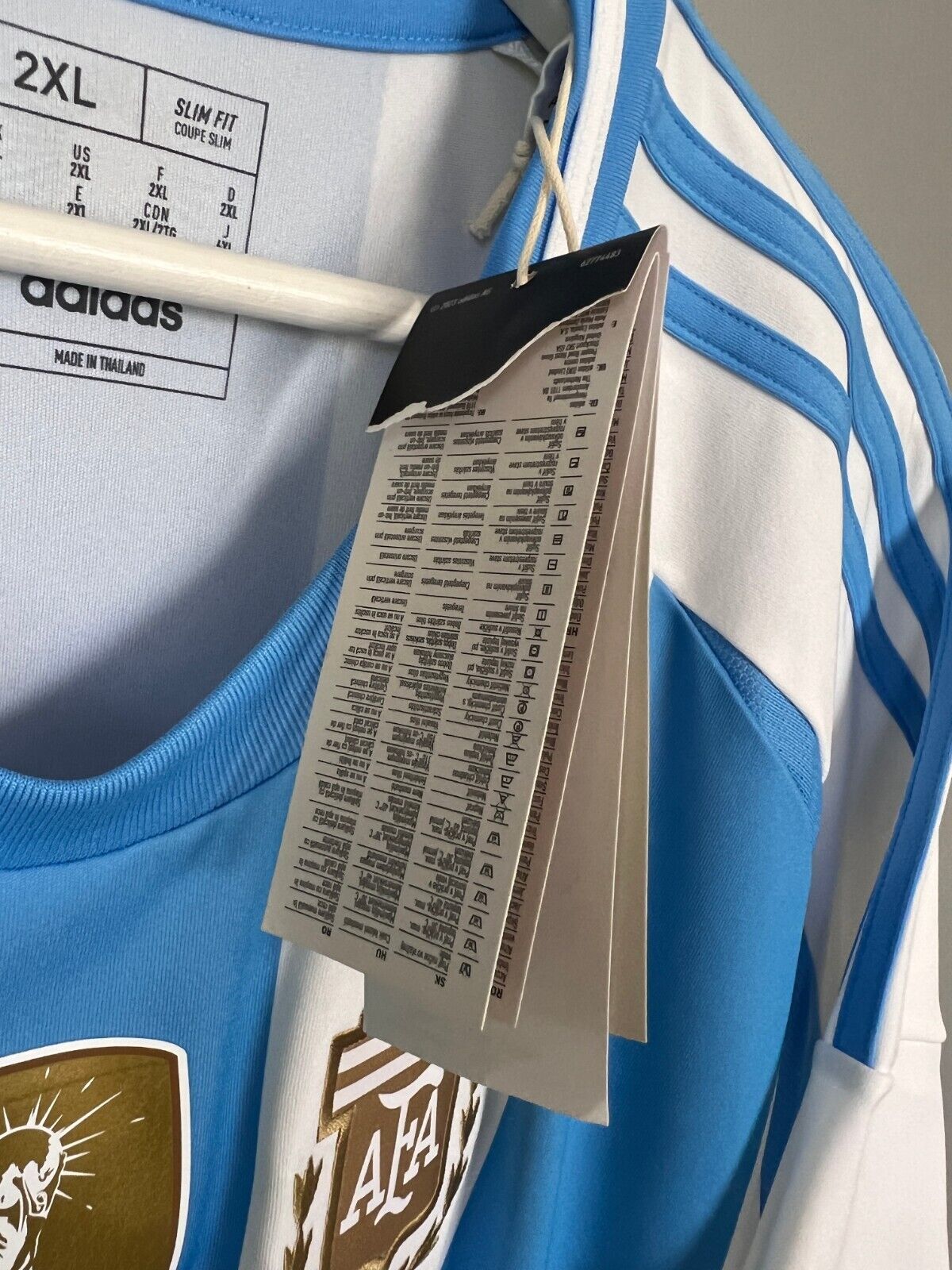 Argentina Jersey 2024 Home Soccer Shirt IP8409 Adidas Mens Size 2XL