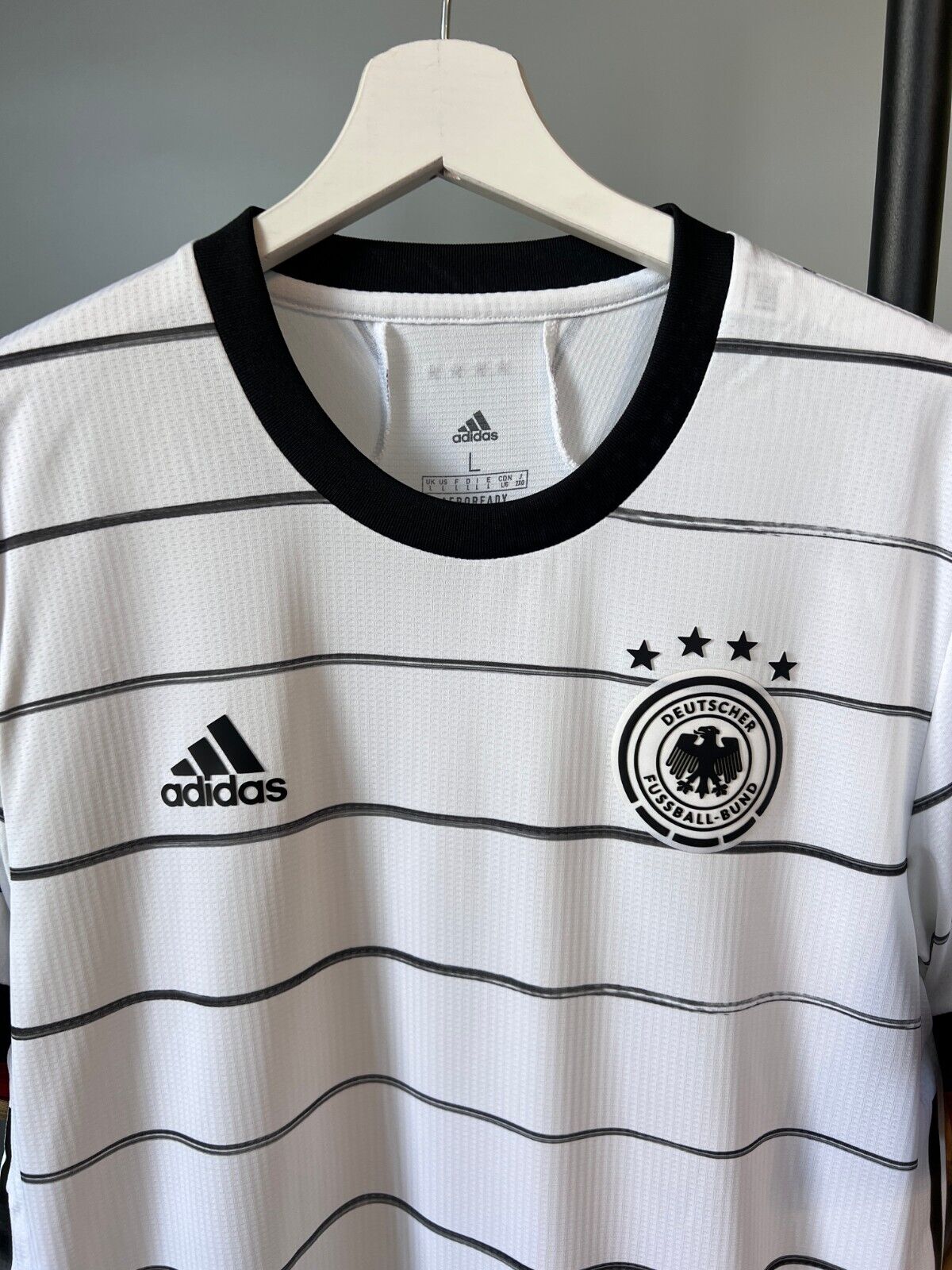 Germany Jersey 2020 Home Authentic Football Shirt Adidas EH6104 Mens Size L