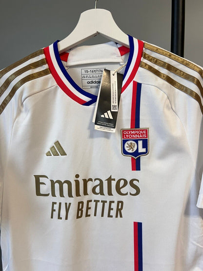 Olympique Lyonnais 23/24 Home Jersey Soccer Football Shirt Adidas Size XL Boys