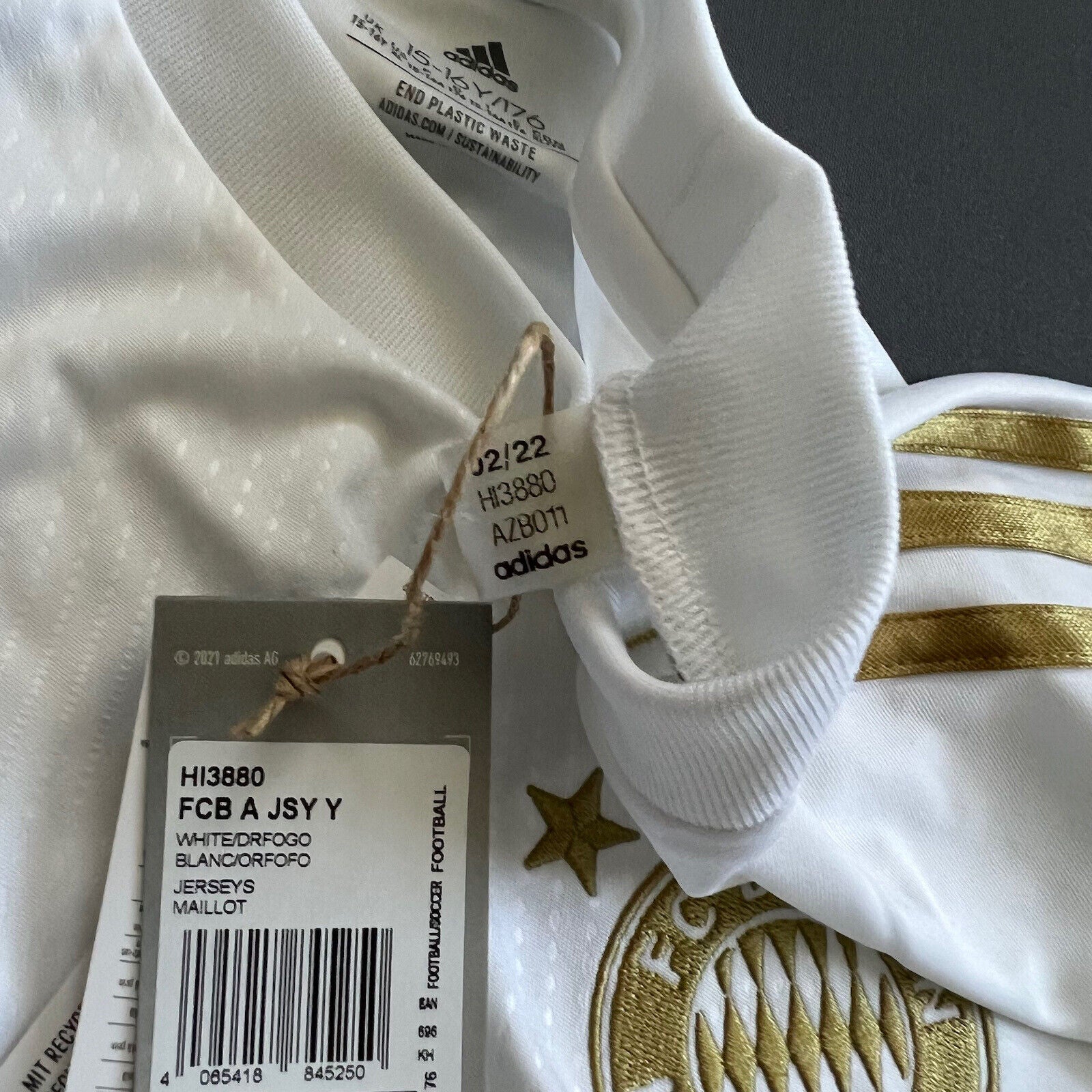 Mane Bayern Munich Jersey 22-23 Away Boys Soccer Shirt Size XL HI3880 Adidas