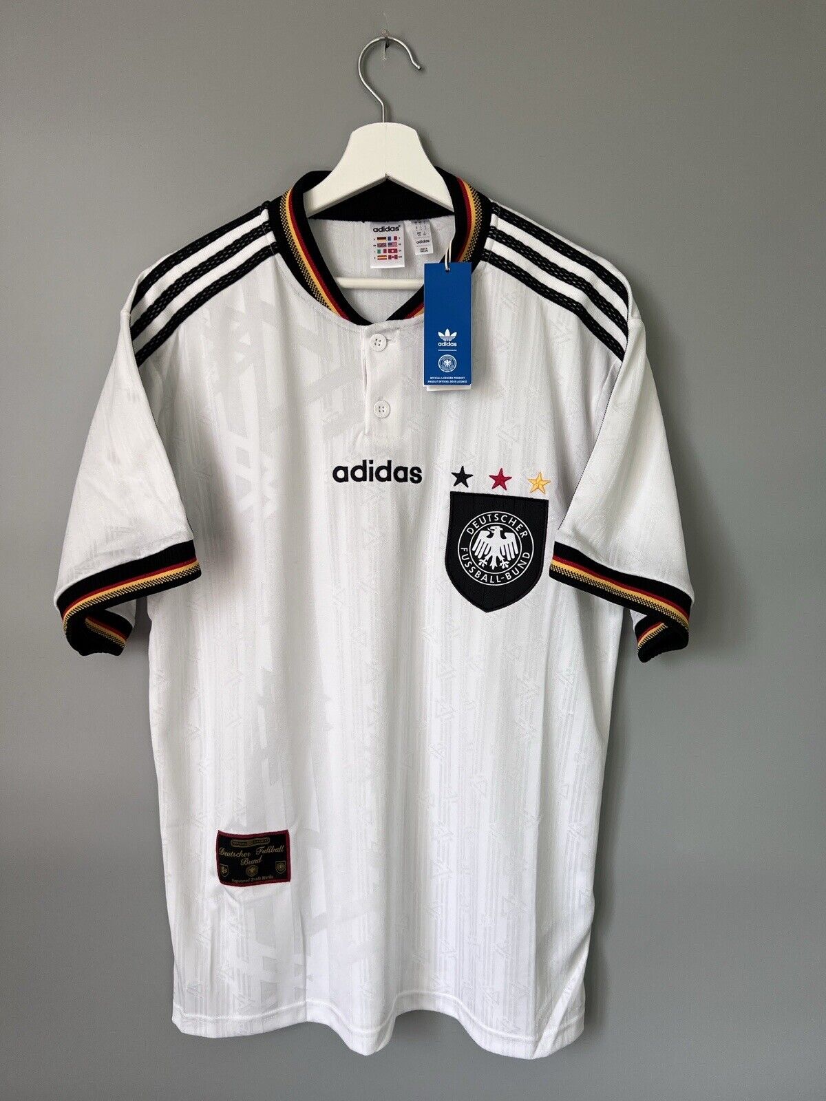 Germany Jersey 1996 Home Soccer Football Adidas IT7749 Mens Size L