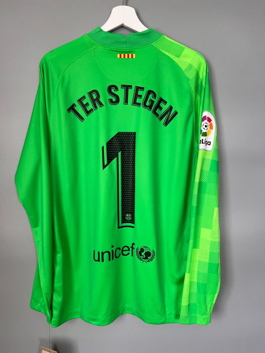 FC Barcelona Jersey 21/22 Goalkeeper Soccer Shirt CV7870-330 Nike Mens Size L