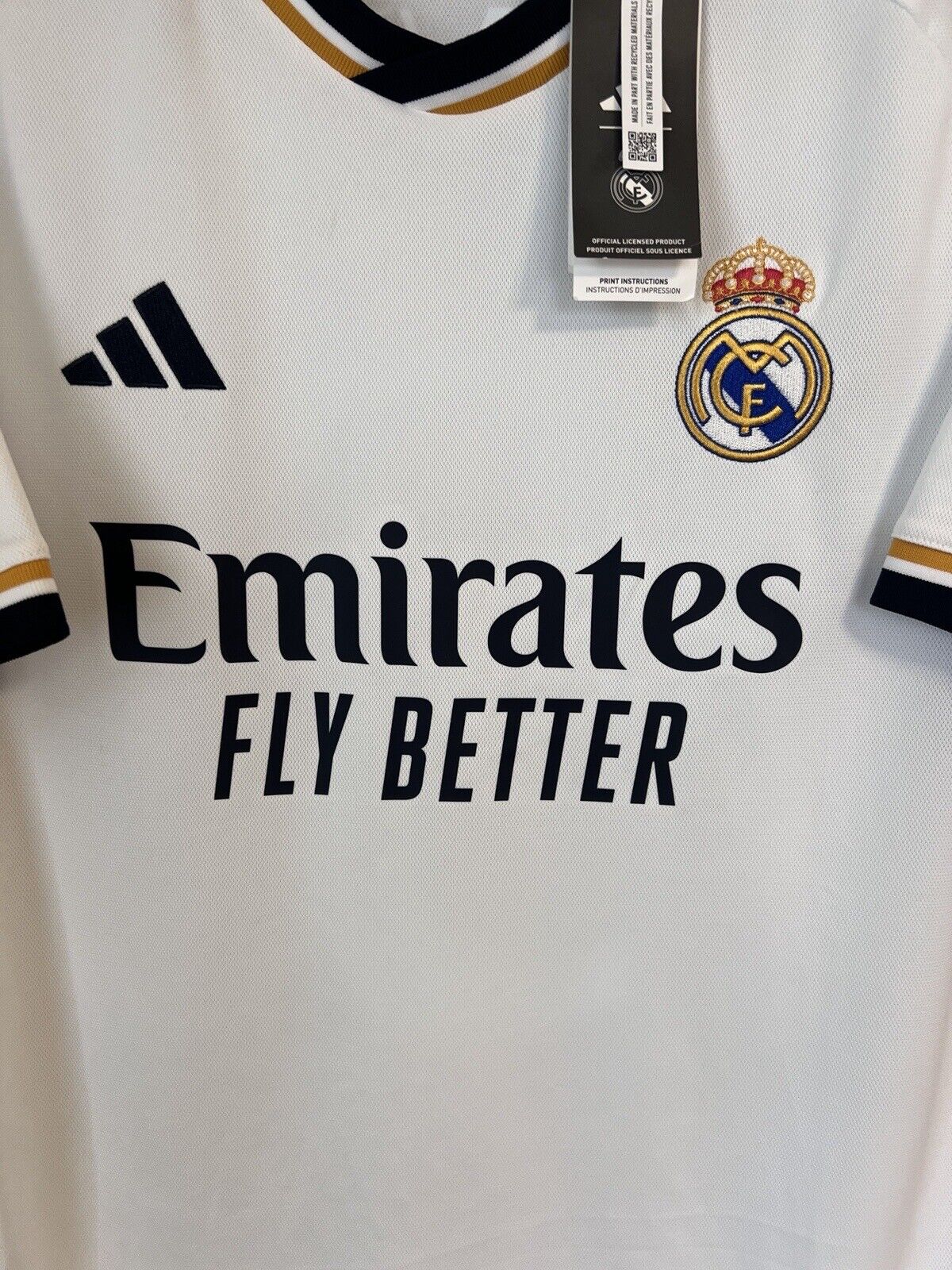Camavinga Real Madrid Jersey 23/24 Home Mens Soccer Shirt HR3796 Adidas Size L