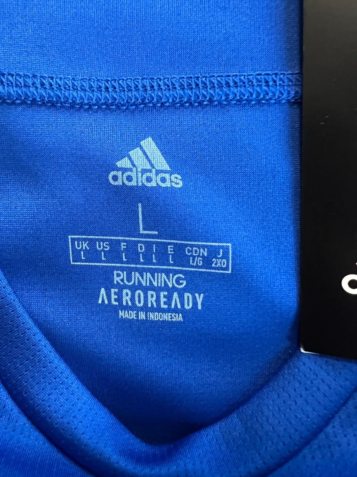 Adidas Mens Blue Running T-Shirt Size L Athletic Jersey GC9094