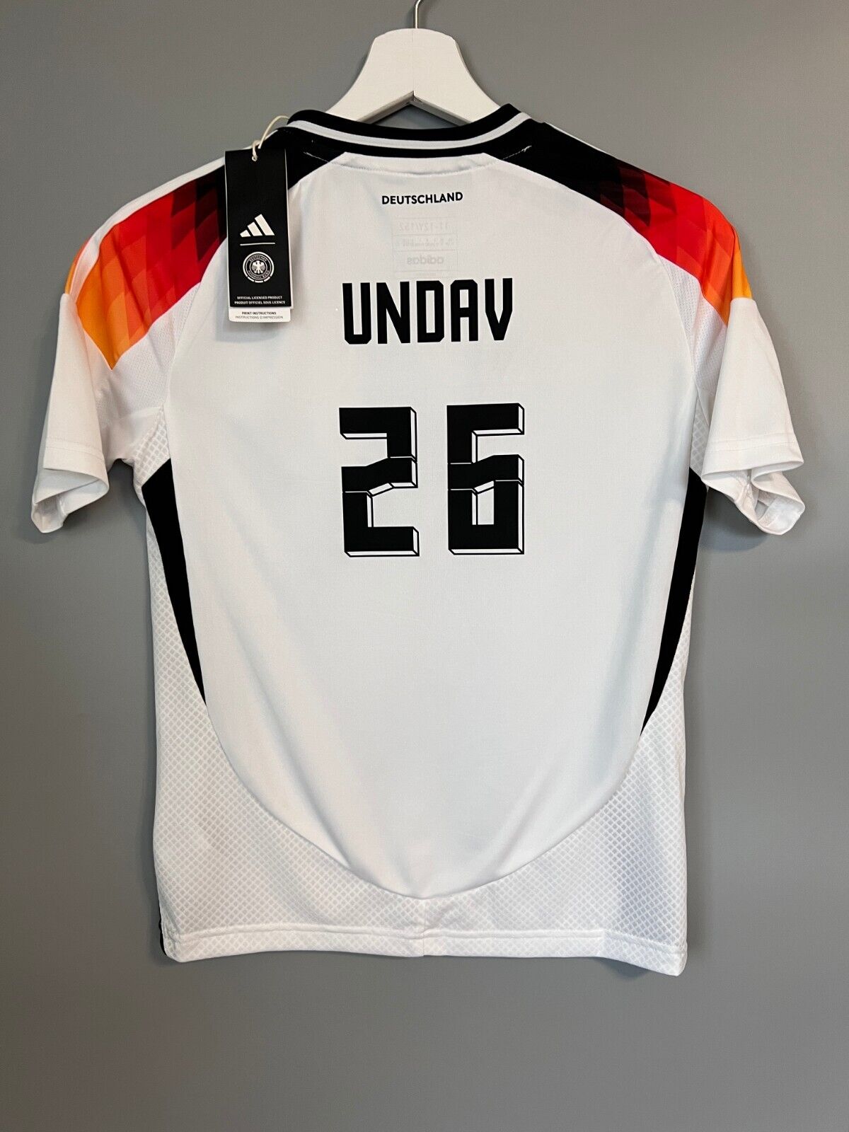 Undav Germany Jersey 2024 Home Soccer Football Adidas DFB IP6130 Boys Size M