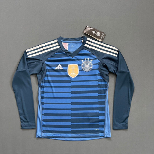 Germany Jersey 2018 2019 Goalkeeper Football Shirt BQ8399 Adidas Boys Size S