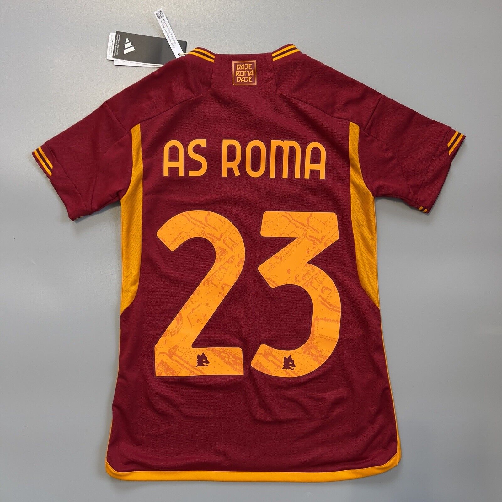 Roma Jersey 2023/24 Home Soccer Football Shirt Adidas IK7159 Womens Size 2XS