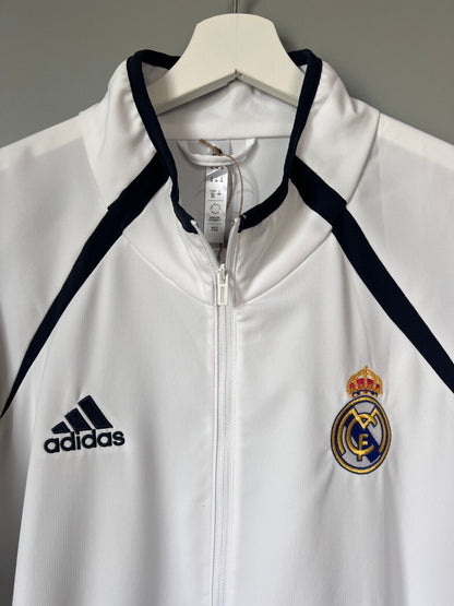 Real Madrid Teamgeist Jacket 2006x2021 White Soccer Adidas HA2537 Mens Size 2XL