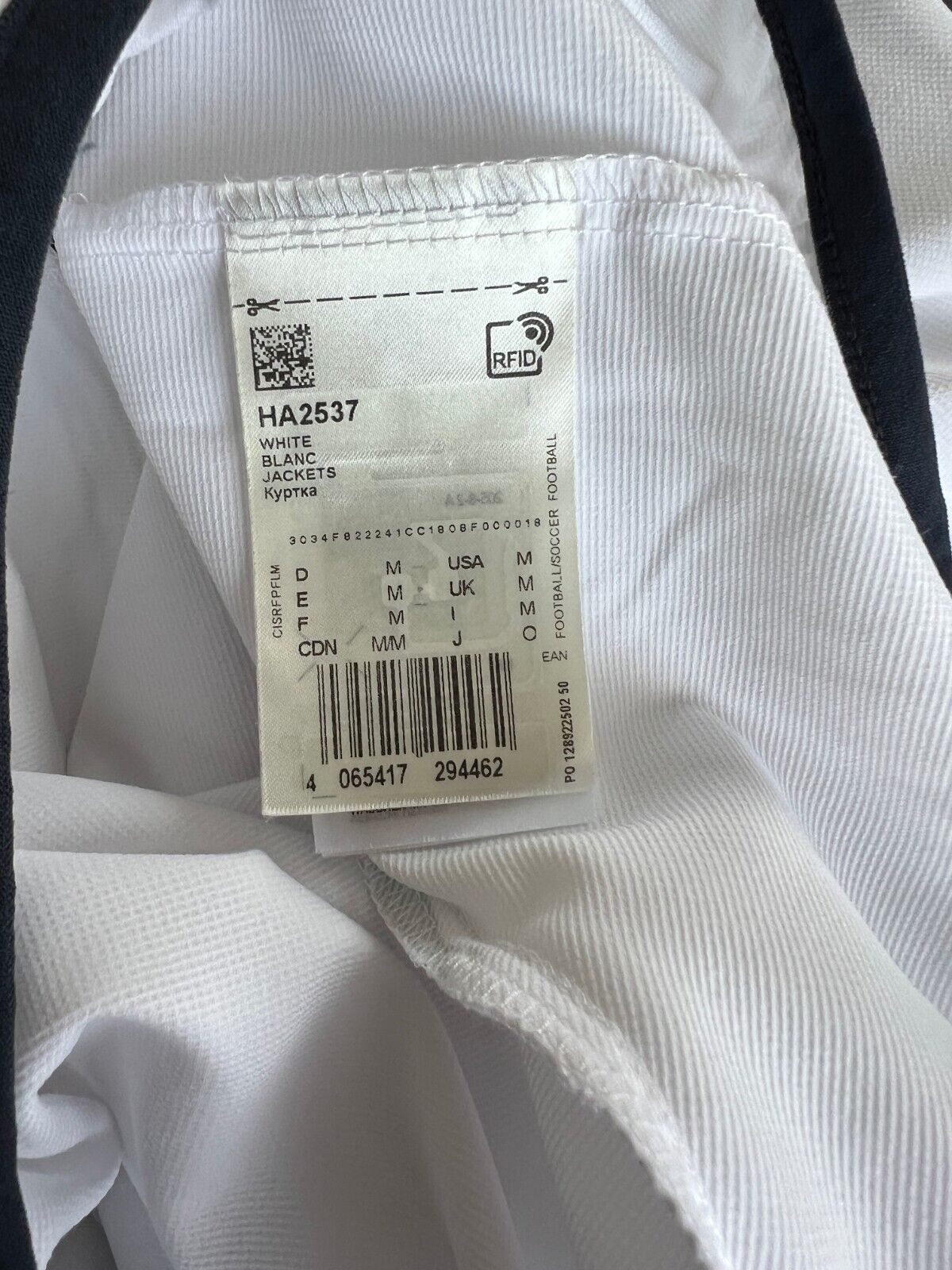 Real Madrid Teamgeist Jacket 2006 x 2021 White Soccer Adidas HA2537 Mens Size M