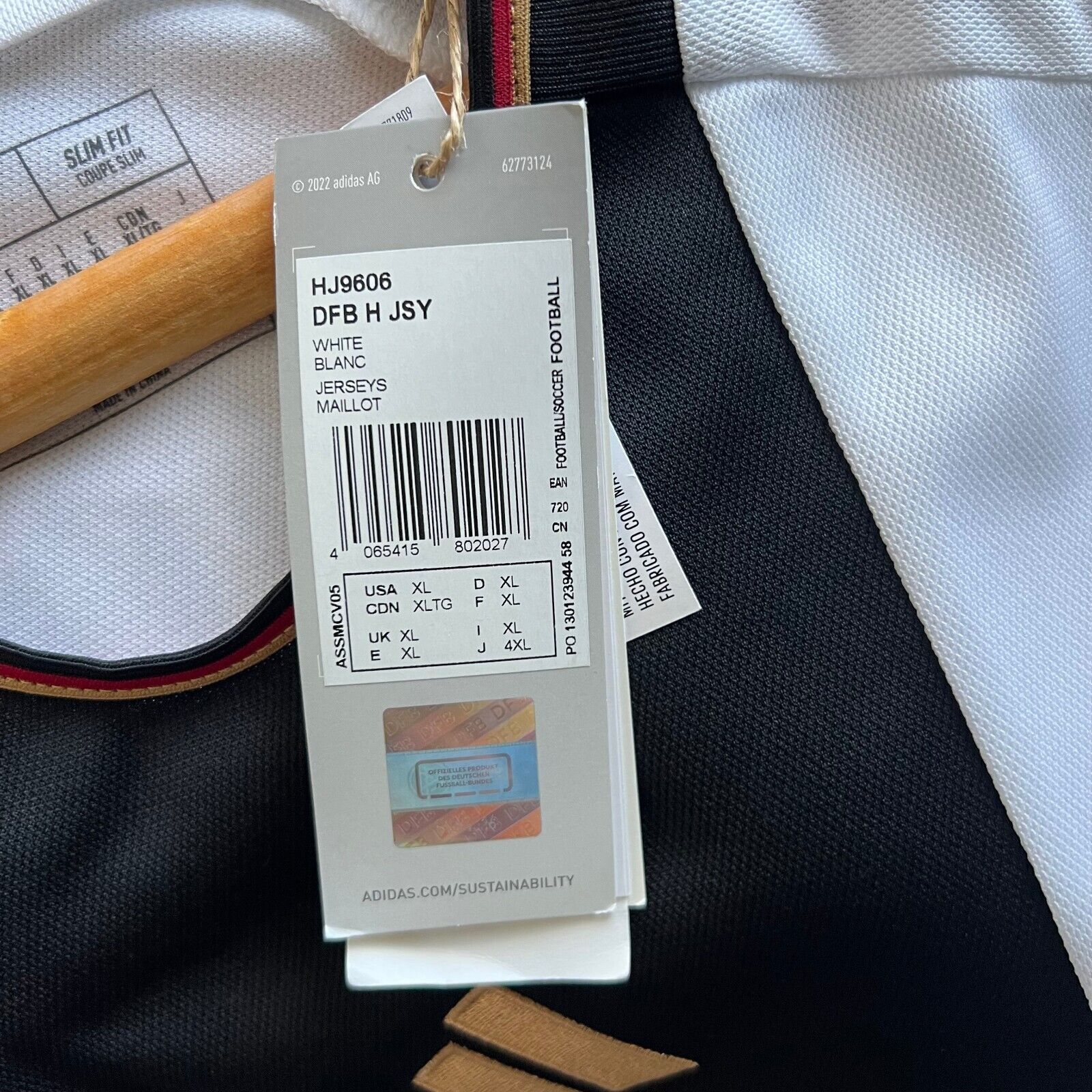 Musiala Germany Jersey 2022 2023 Home Size XL Mens Football Shirt HJ9606 Adidas