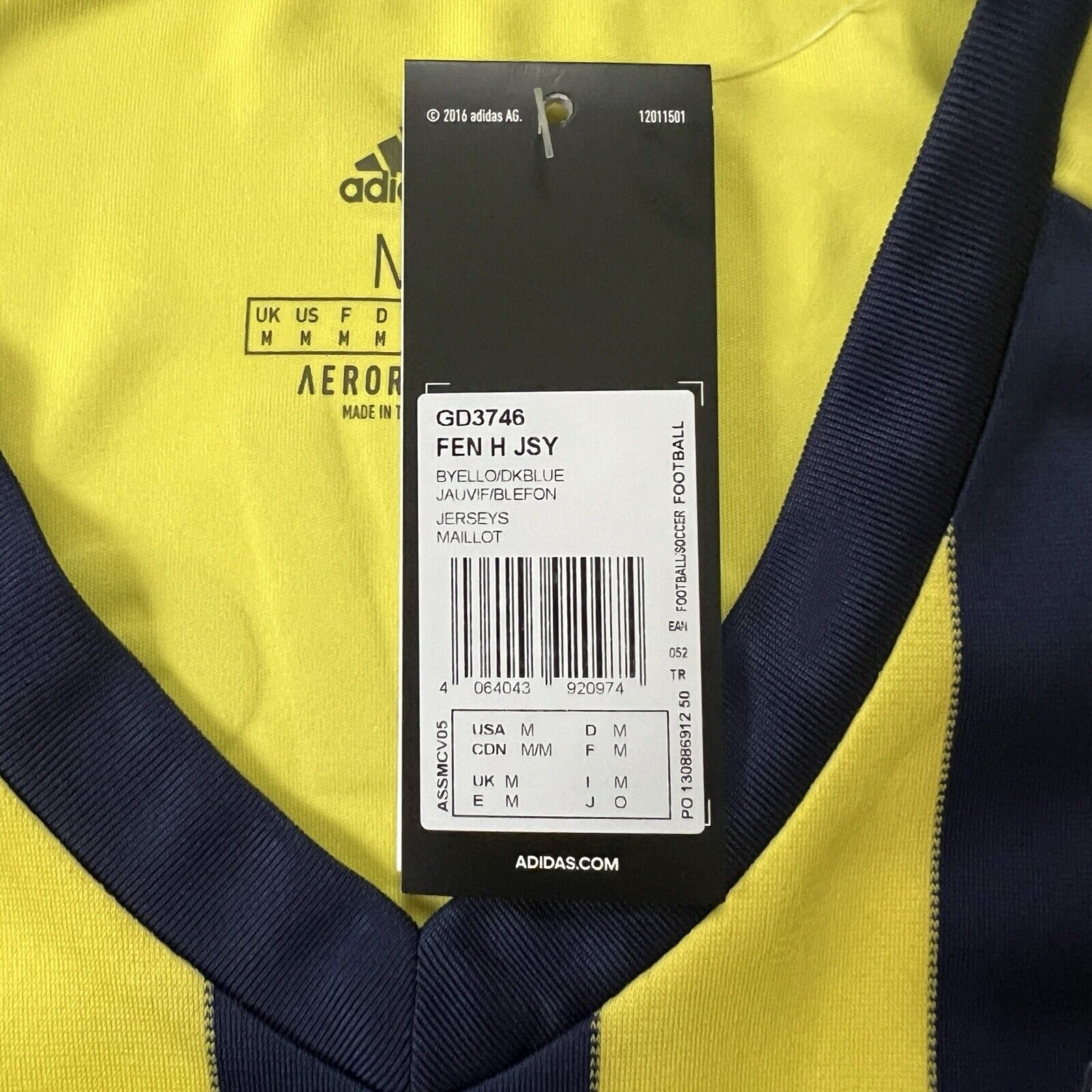 Fenerbahce Jersey 20/21 Home Soccer Football Shirt Adidas GD3757 Mens Size M