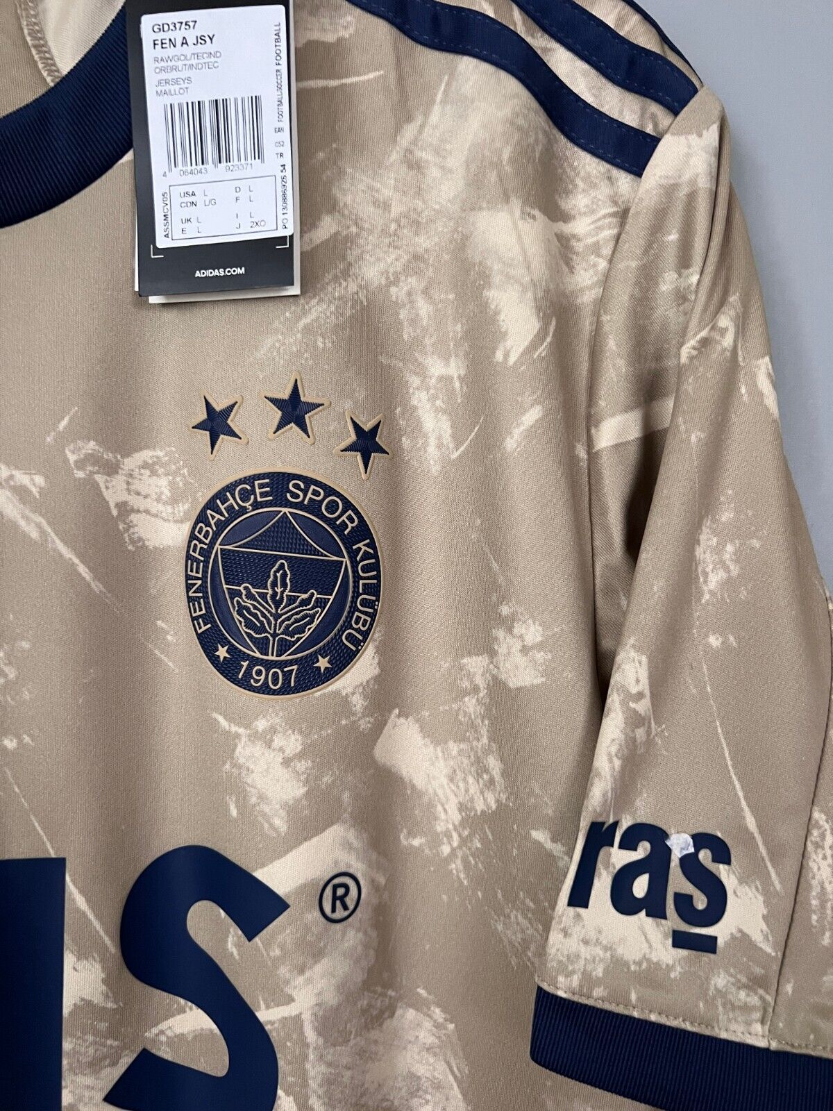 Fenerbahce Jersey 20/21 Away Soccer Football Shirt Adidas GD3757 Mens Size L