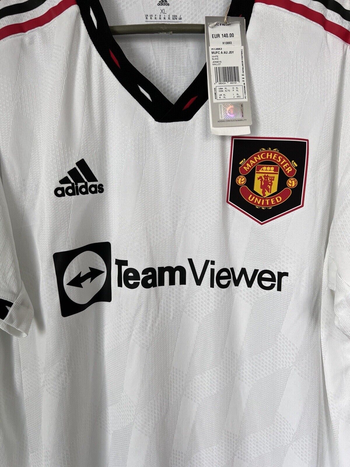 Rashford Manchester United Jersey 22/23 Away Mens Soccer Shirt Adidas Size XL