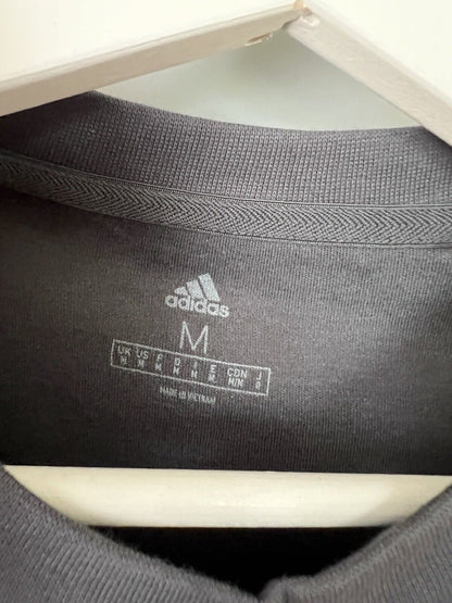 Real Madrid Travel T-Shirt Grey GR4266 Adidas Mens Size M