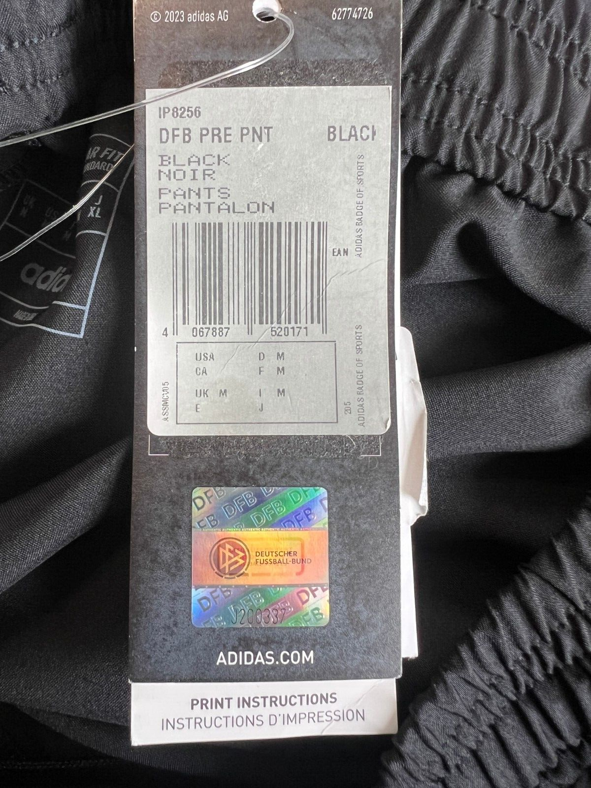 Germany Tiro 24 Pants Presentation Football Soccer Adidas IP8256 Mens Size M