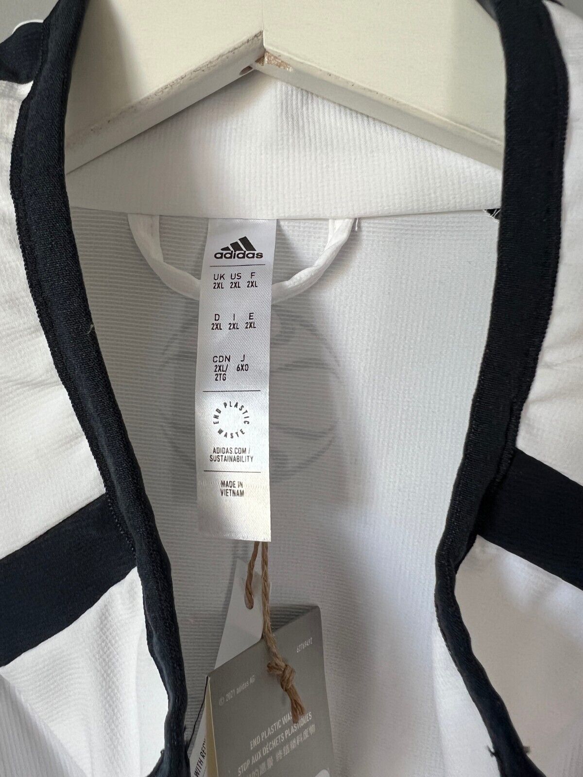 Real Madrid Teamgeist Jacket 2006x2021 White Soccer Adidas HA2537 Mens Size XXL