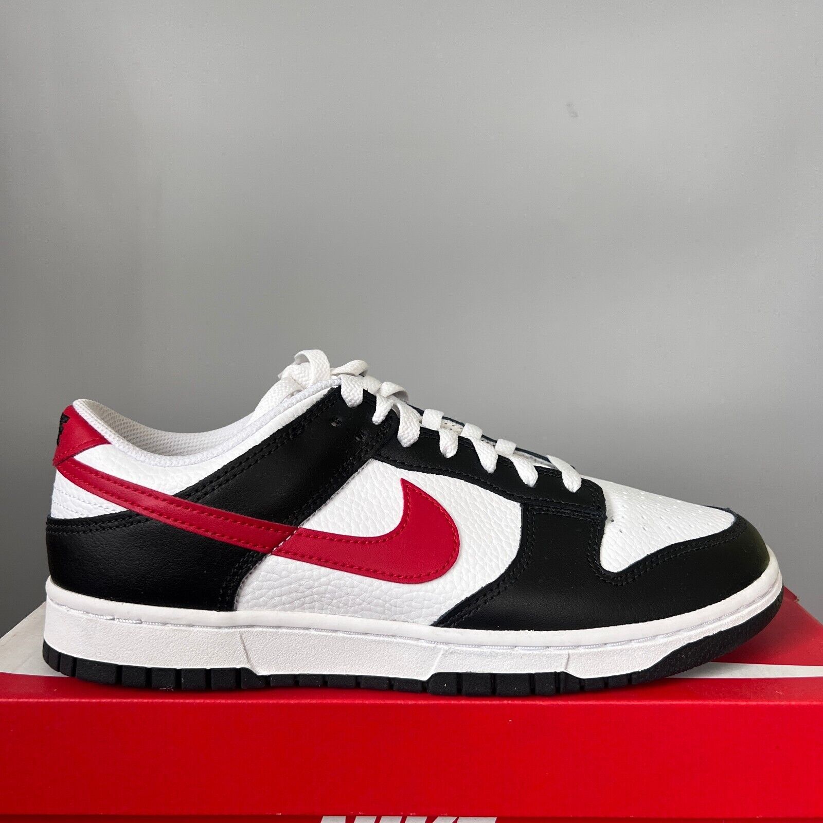 Nike Dunk Low Retro Red Swoosh Panda FB3354-001 Mens New