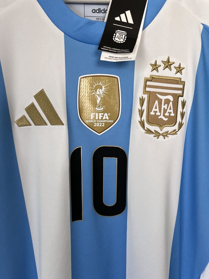 Messi Argentina Jersey 2024 Home Soccer Shirt IP8409 Adidas Mens Size L