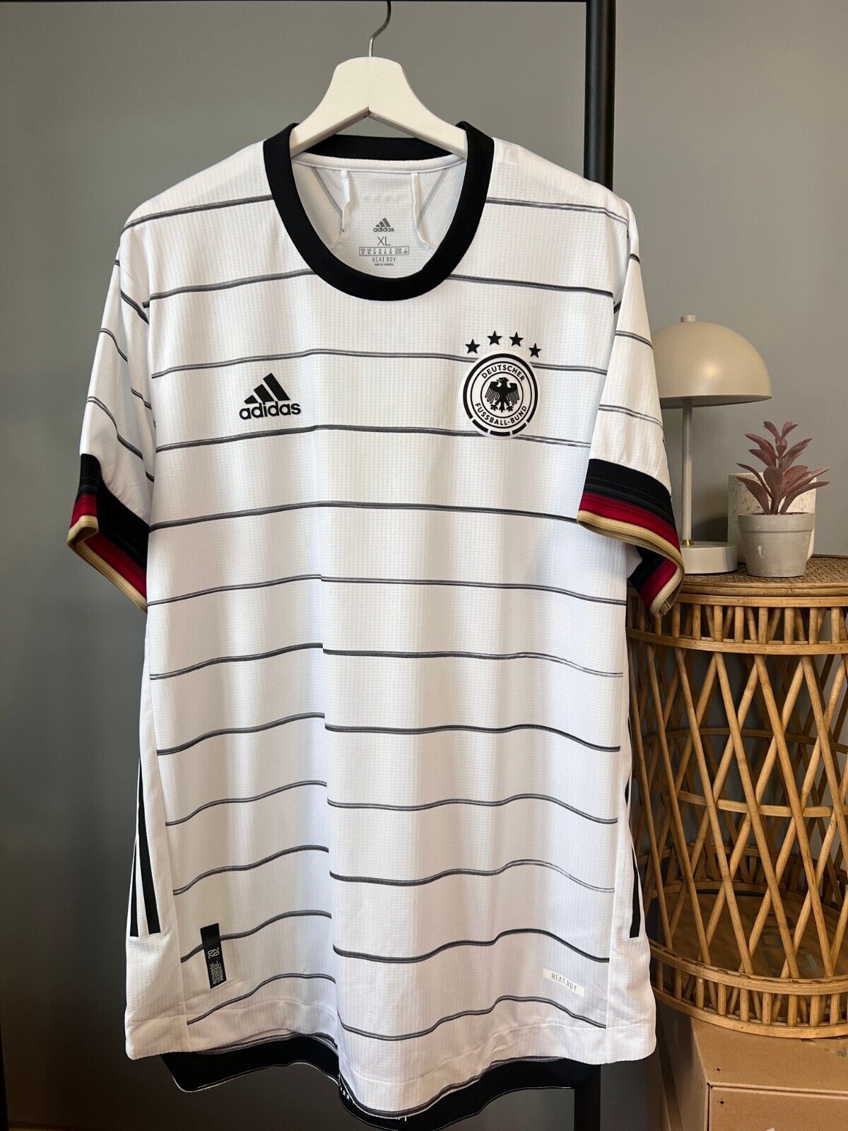 Germany Jersey 2020 Home Authentic Soccer Shirt Adidas EH6104 Mens Size XL
