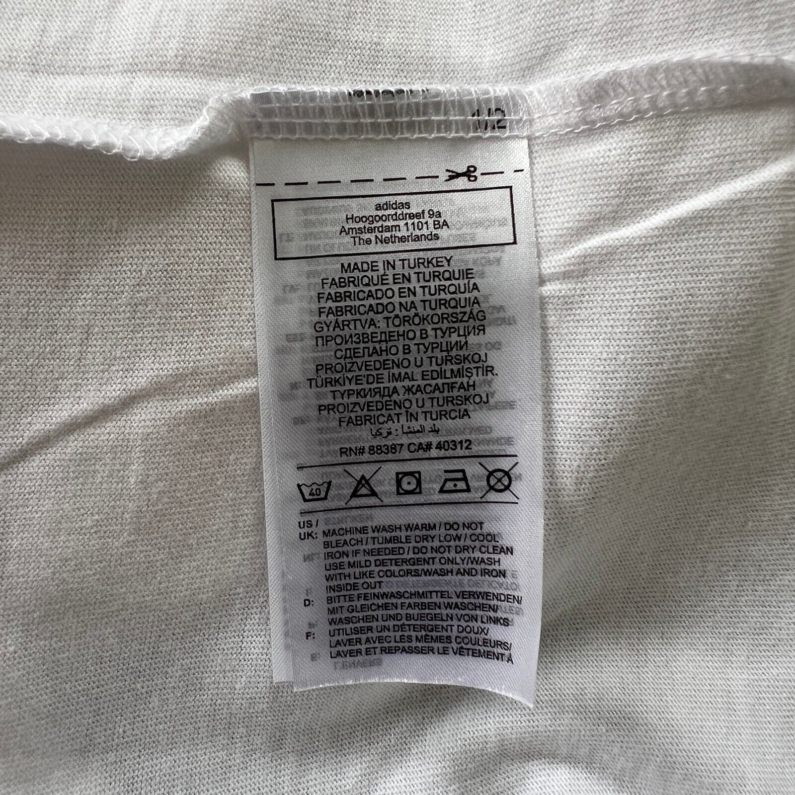 Real Madrid Jersey Champions T-Shirt White Soccer Shirt Adidas Mens Size 2XL