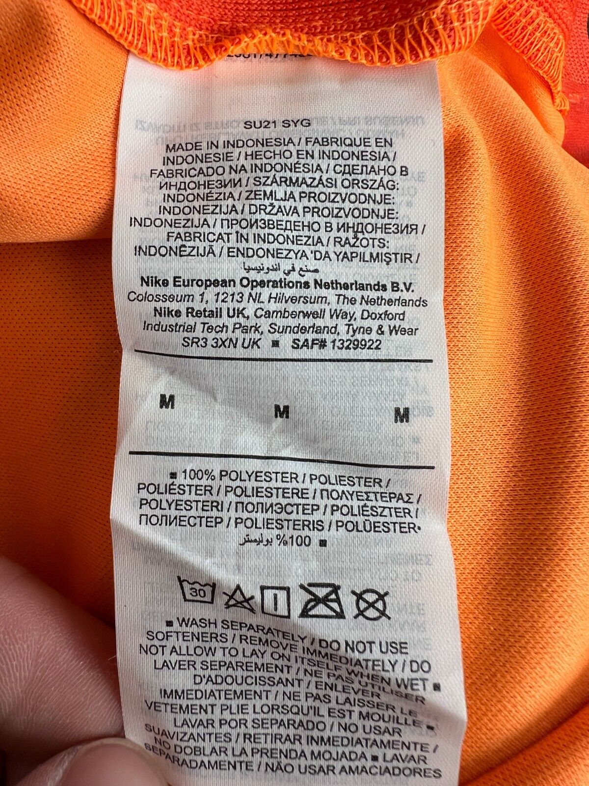 FC Barcelona Jersey 21/22 Goalkeeper Soccer Shirt CV7870-838 Nike Mens Size M
